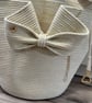 Handmade Bow Tote Bag – Elegant Cotton Rope Bag - Image 4