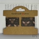 Bee Print Magnetic Bookmarks (Pair)