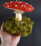 Handmade Woodland Sculpture - Needle-Felted Toadstool Mushroom by The Mossy Nook - Image 3