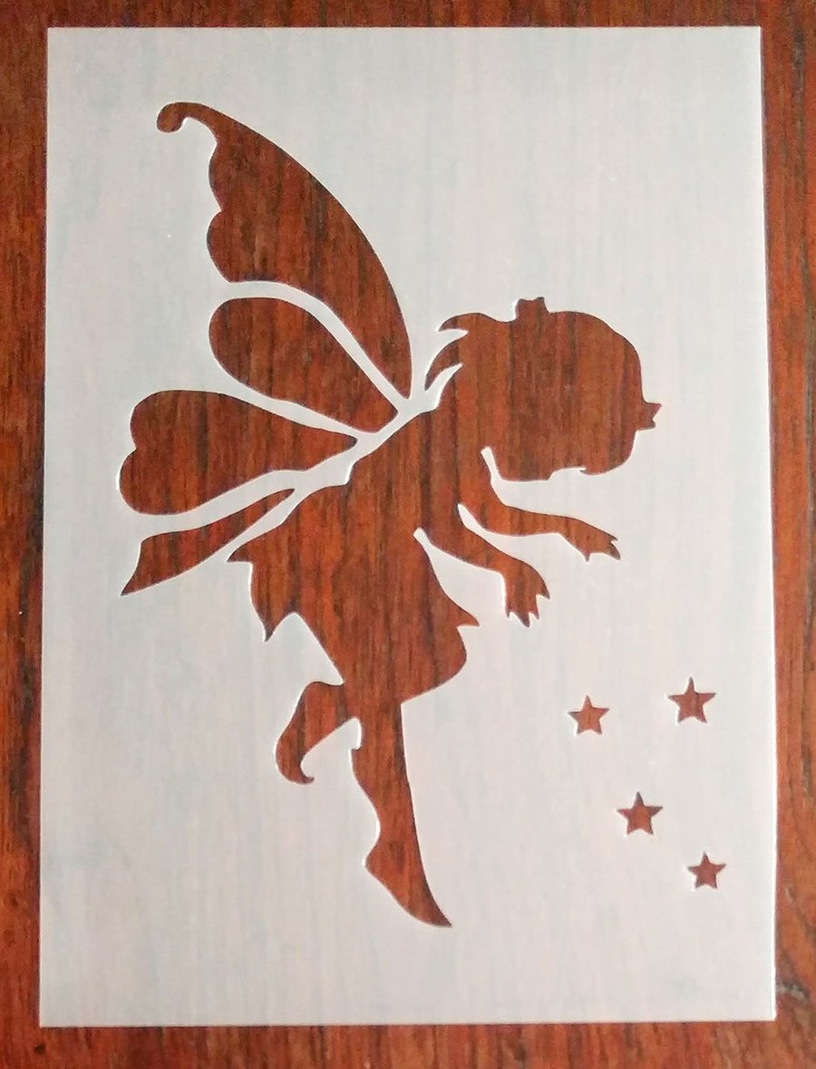 Fairy (A5) Reusable Stencil Mask PP Sheet for Arts & Crafts, DIY, Cardmaking