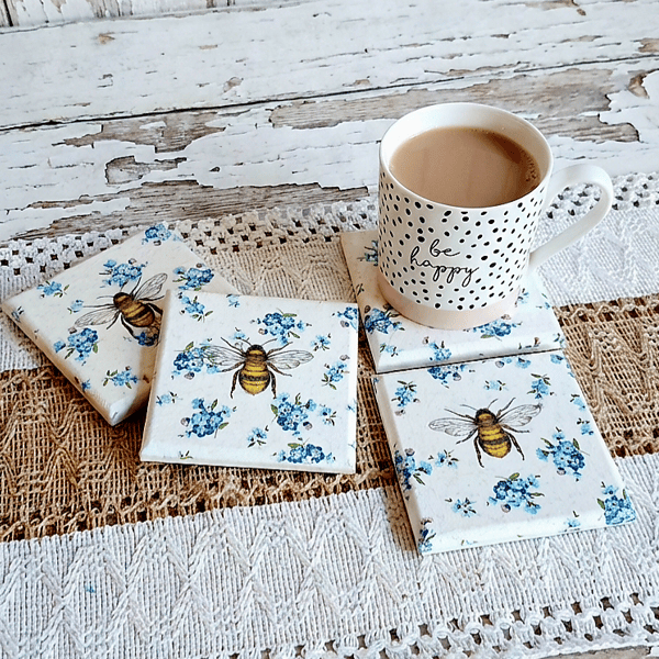Forget me Not Bee Coasters 
