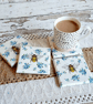 Forget me Not Bee Coasters 