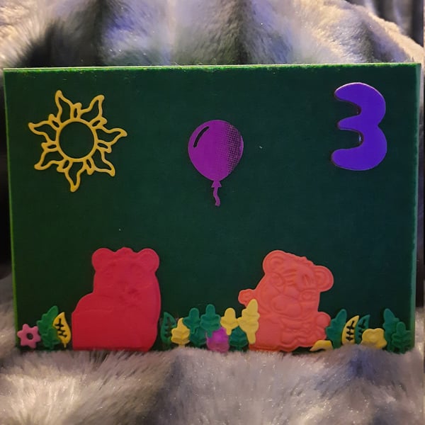 Child Age 3 Birthday Card