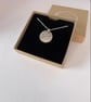 Silver fern leaf imprint pendant necklace - Image 1