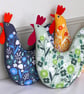 Navy Black Chicken Cushion - Decorative Chicken - Country Home Decor - Image 3
