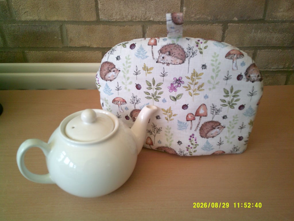 Hedgehogs and Toadstools Small Teacosy