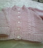 20 inch Pale pink Aran Cardigan - Image 1