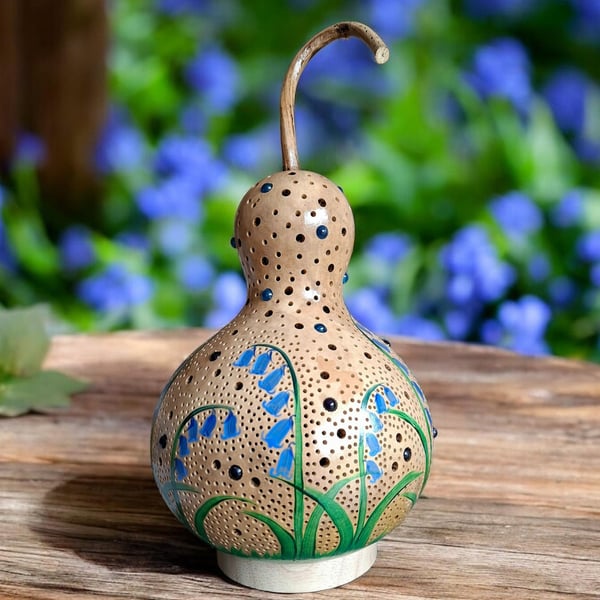 English Bluebells Gourd Lamp