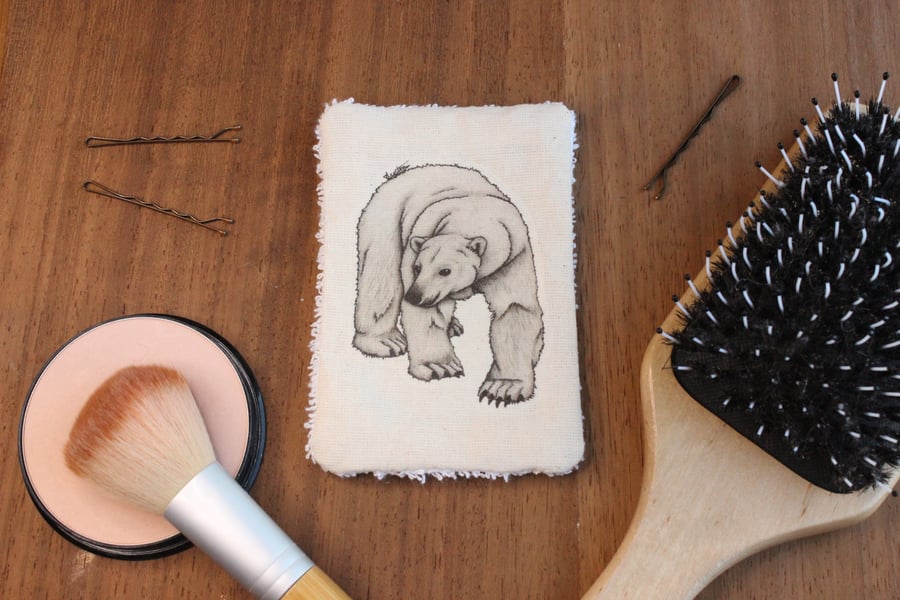 Polar Bear Washable & Reusable Eco Fabric Animal Face Wipe Gift Set