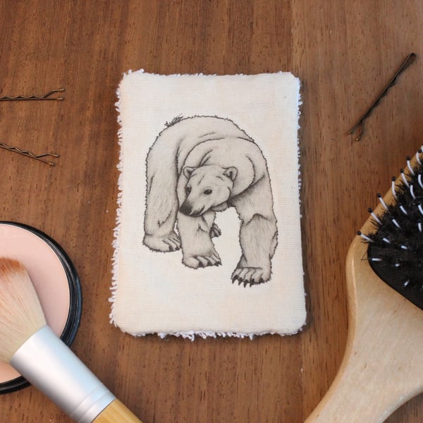 Polar Bear Washable & Reusable Eco Fabric Animal Face Wipe Gift Set