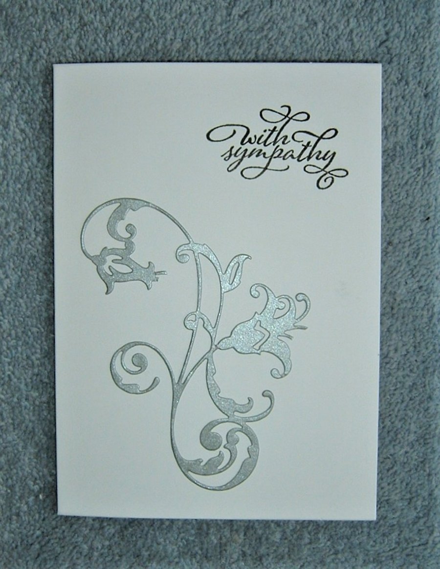 Hand crafted Sympathy card ( ref f 431)
