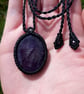 Amethyst Macrame Pendant - Image 3