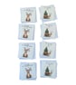 Pack of 8 Funny Christmas Cards - Reindeer & Snail Festive Mini Cards - Image 5