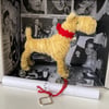Miniature Terrier on Wheels - Vintage Style OOAK Sculpture. 