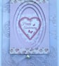 Happy anniversary heart and butterfly dimensional card and gift tag
