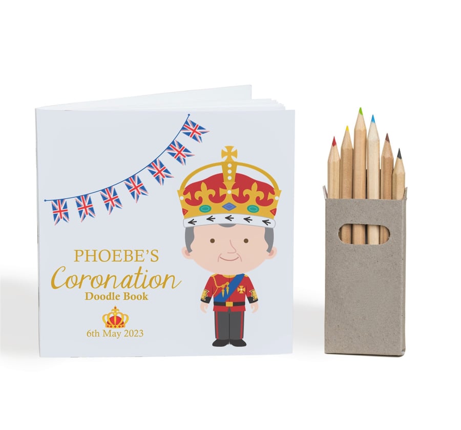 King Charles Coronation Doodle Book