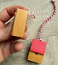 Two Wooden Building Ornaments - Plastic-Free Decorations Upcycled from Toys - Image 4
