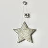 'Shine Bright' - Gold Glittery Star Hanging Decoration