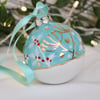 Winter wildflower ceramic Christmas bauble