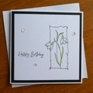 Birthday Card - Snowdrops