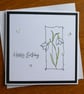 Birthday Card - Snowdrops
