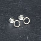 Beaded circle studs
