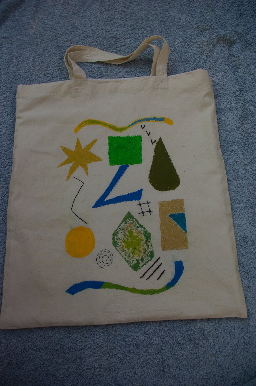 Bag cotton tote bag abstract retro design