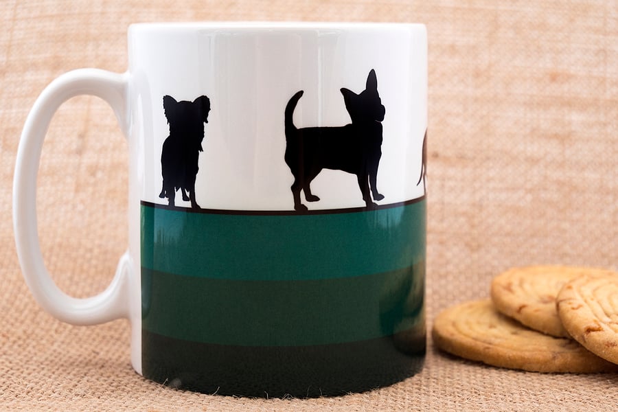 Green Dog Breed Coffee Mug Gift for Lover Owner Dachshund Westie Terrier Poodle