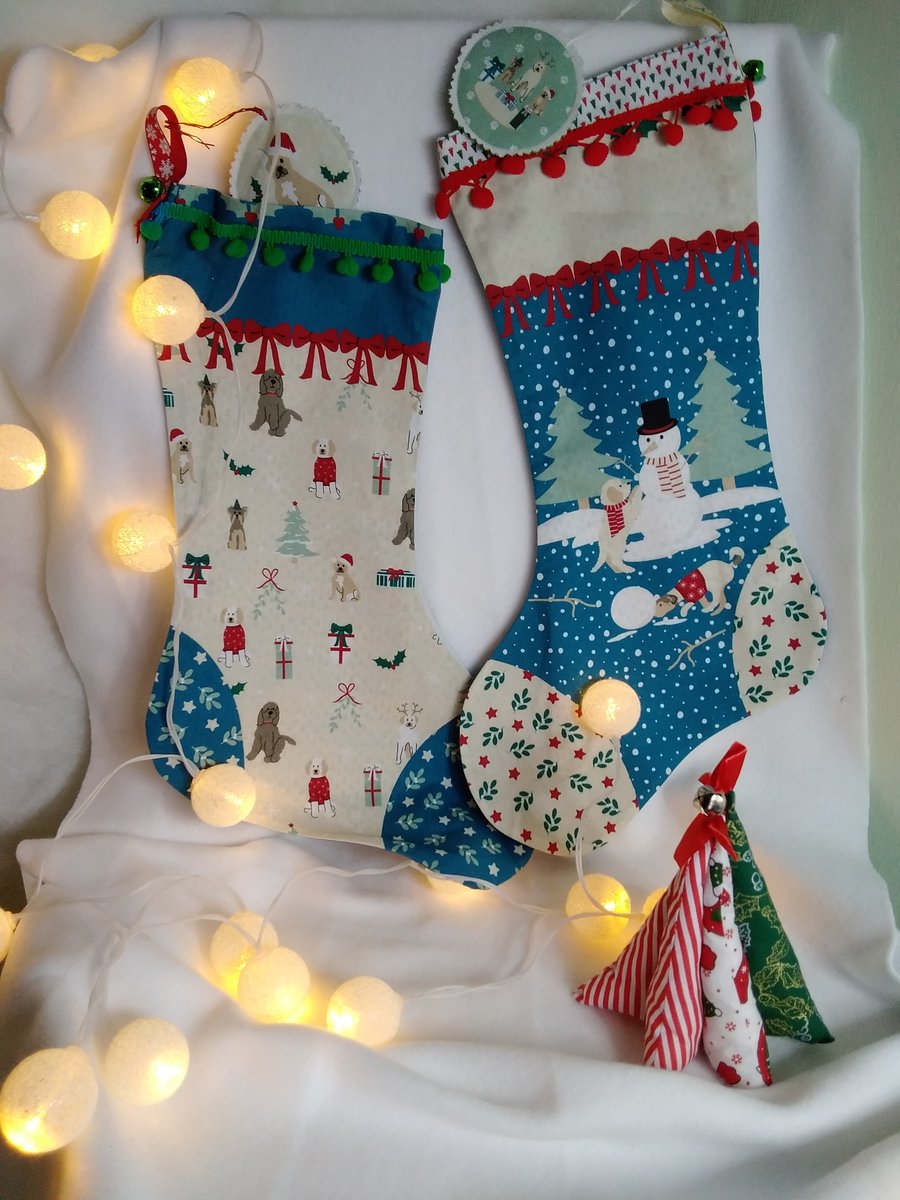 CHRISTMAS STOCKING DOGS