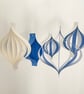 Large Blue and White Mid Century Style Hanging Ornaments - Image 3