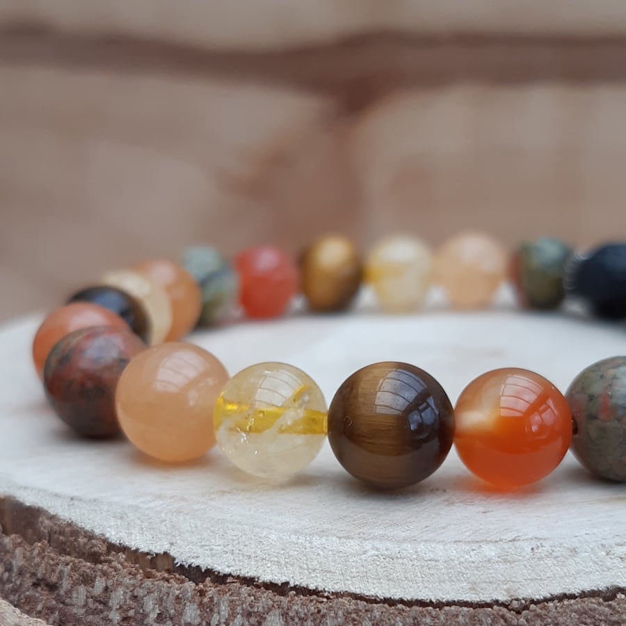 Autumn Trees crystal diffuser bracelet