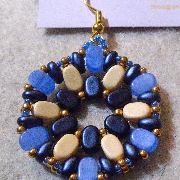 Hexagonal bead earrings (customisable)
