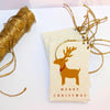 9 Reindeer christmas gift tags, gift wrapping accessory