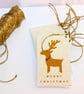 9 Reindeer christmas gift tags, gift wrapping accessory