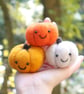 Pumpkin Pals - Needle Felt Felted Wool Autumn Fall Halloween Friends - Image 8