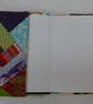 Notebook. A5 size. Lined Notepad with Quilted Crazy Patchwork Cover. GreyPaisley - Image 2