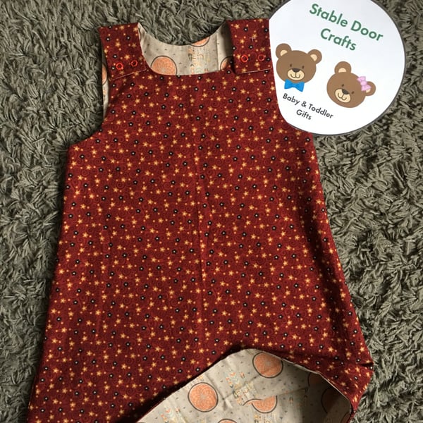 Reversible pinafore, (age 4 years) dream catcher