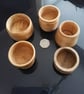 Five Rustic Hand-Turned Wooden Bowls - Image 7