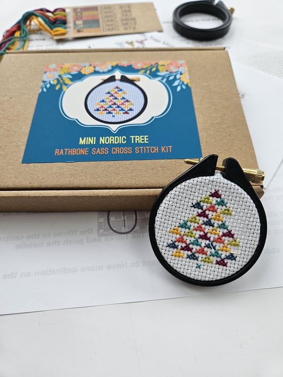 Mini Nordic Tree Cross Stitch Kit