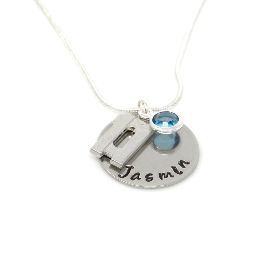 Personalised 11th Birthday Birthstone Necklace - Gift Boxed - Free Delivery