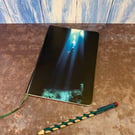 Notebook, Marine themed, A5 (ish), made from up-cycled and recycled materials.