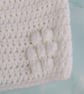 Matching Mum and Baby Crochet Hats, White Beanies with Pink Faux Fur Pom Poms  - Image 3