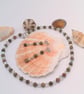 Unakite & Vintage Acrylic Bead Necklace & Earrings, Gift for Her, Mother's Day - Image 1