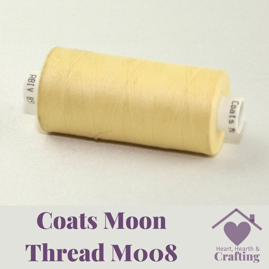 Sewing Thread Coats Moon Polyester – Yellow M008