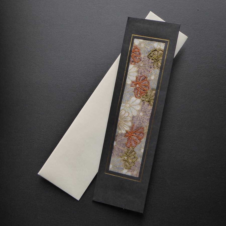 Individually Hand Crafted Textile Blank Bookmark Card
