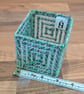 Medium container for office items - green cutout pattern - Image 2