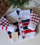 Designer Hand Knitted Baby Cardigan & Booties Set 3-9 Months Size - Image 10