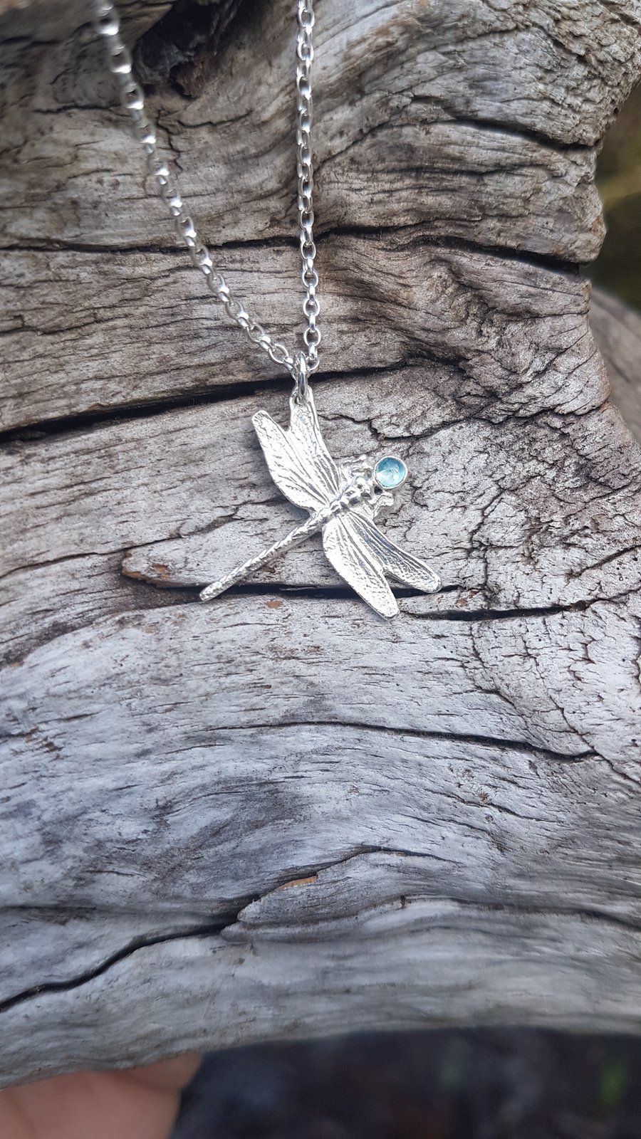 Dragonfly Gemstone Necklace 