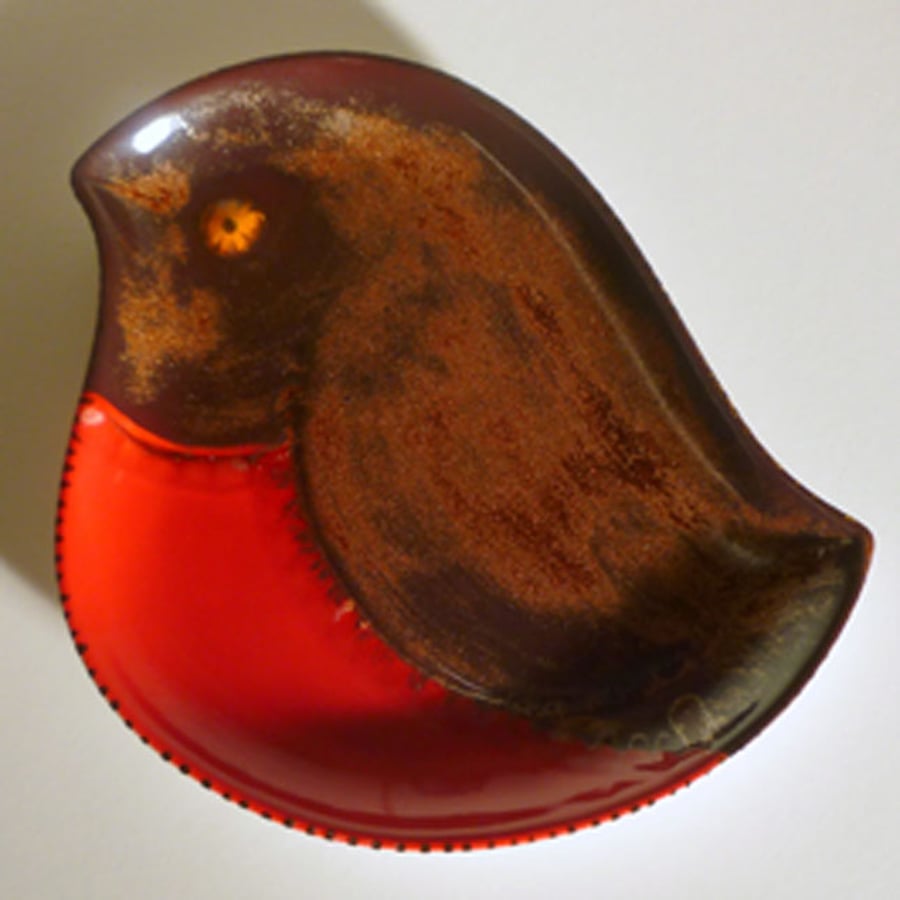 SALE Ceramic Robin Plate