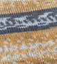 Hand Knitted Fair Isle Baby Blanket in Mustard Yellow and Grey - Image 4